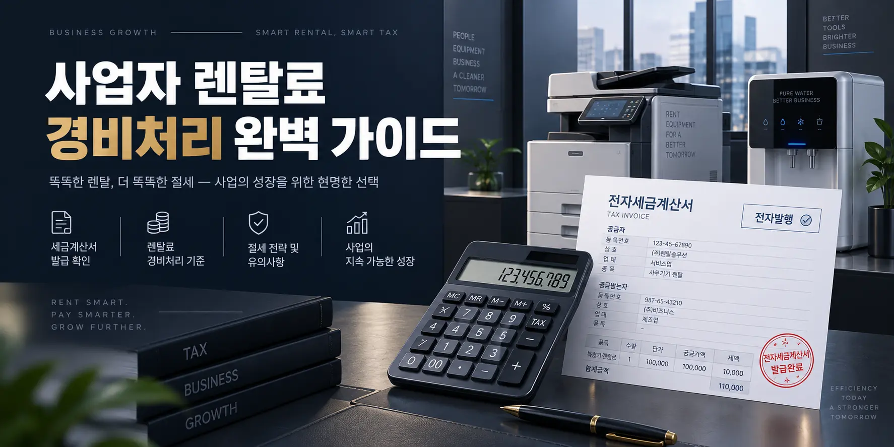 사업자 렌탈료 경비처리 소득세 및 부가세 공제 분석 메인 썸네일